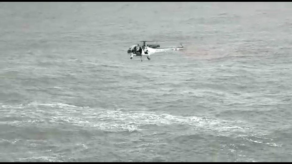 COAST GUARD HELICOPTER SAVES ONE MAN OFF CABO DE RAMA TODAY AT ABOUT