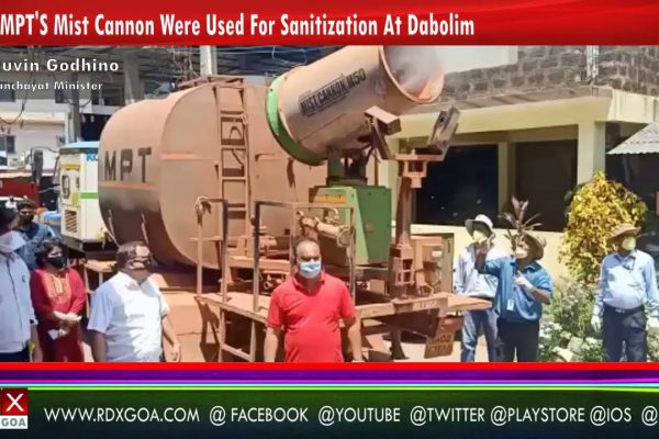 MPT’S Mist Cannon Were Used For Sanitization At Dabolim