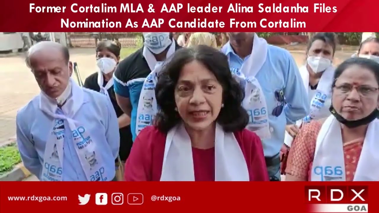 Former Cortalim MLA & AAP leader Alina Saldanha Files Nomination As AAP ...