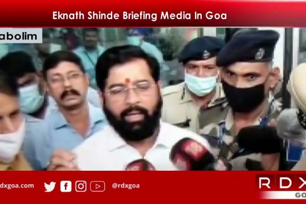 Eknath Shinde Briefing Media In Goa
