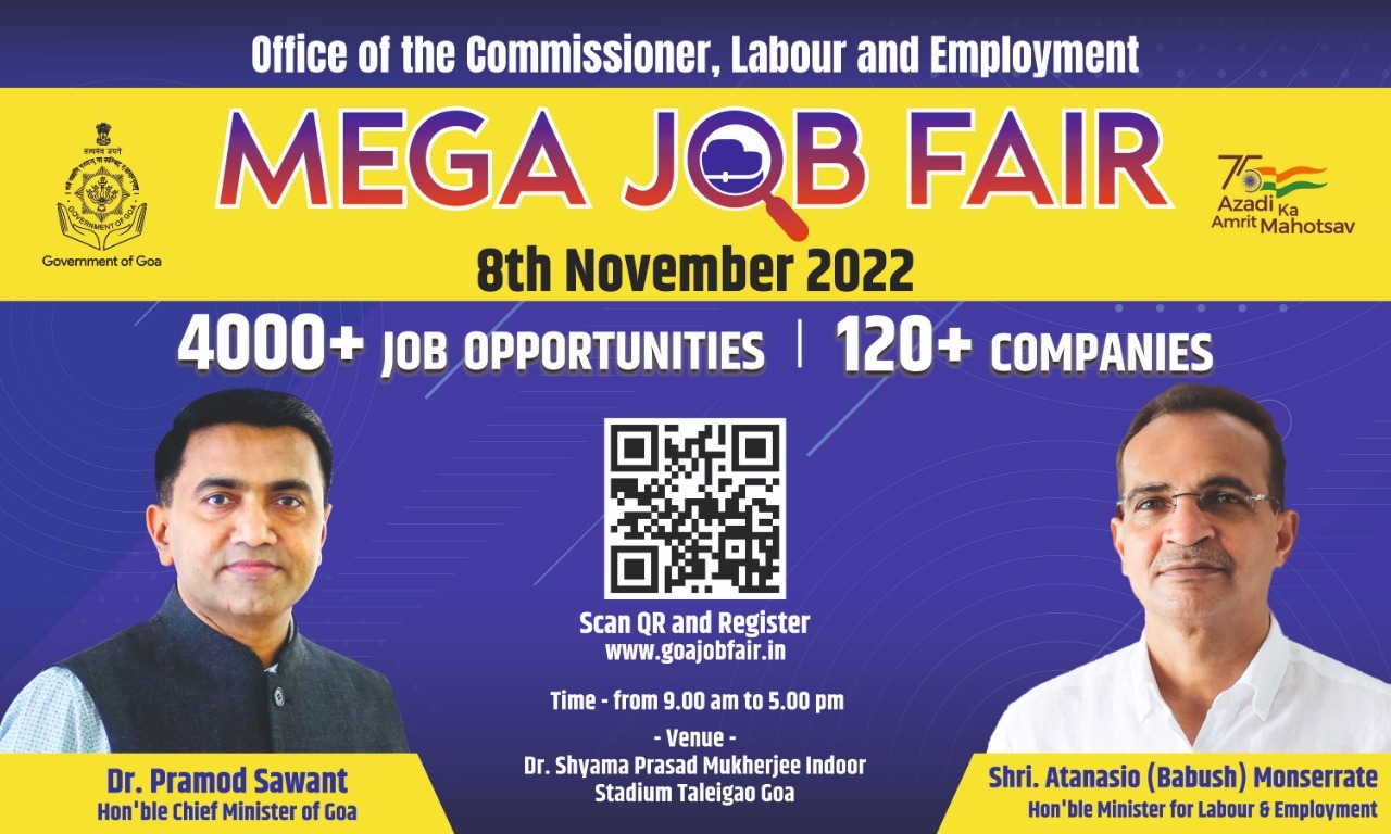 MEGA JOB FAIR 2022 to be held at Dr. Shyama Prasad Mukherjee Stadium