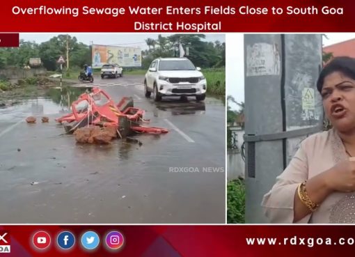Overflowing Sewage Water Enters Fields Close to South Goa District Hospital