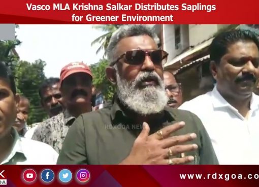 Vasco MLA Krishna Salkar Distributes Saplings for Greener Environment