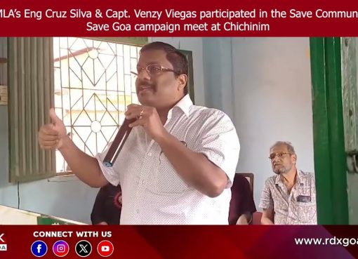 AAP MLA’s Eng Cruz Silva & Capt. Venzy Viegas participated in the Save Communidade Save Goa campaign