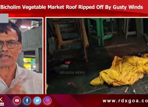 Bicholim Vegetable Market Roof Ripped Off by Gusty Winds