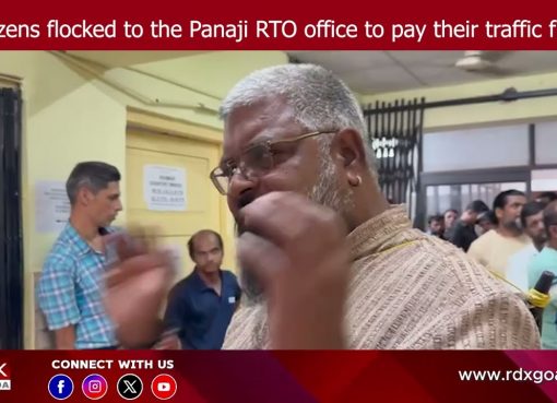 Citizens flocked to the Panaji RTO office to pay their traffic fines