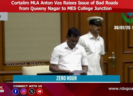 Cortalim MLA Anton Vas Raises Issue of Bad Roads from Queeny Nagar to MES College Junction