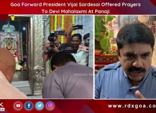 Goa Forward President Vijai Sardesai Offered Prayers To Devi Mahalaxmi At Panaji