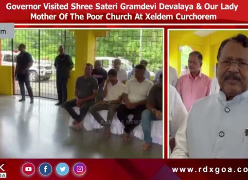 Governor Visited Temple & Church At Xeldem Curchorem