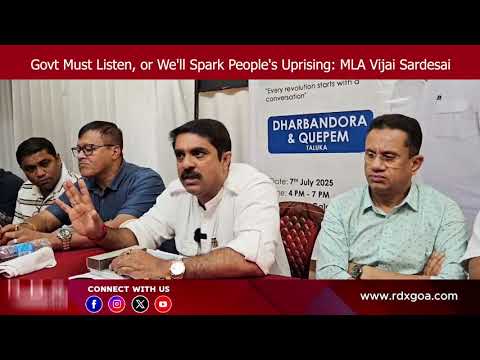 Govt Must Listen, or We’ll Spark People’s Uprising: MLA Vijai Sardesai