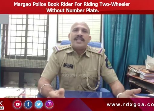 Margao Police Book Rider For Riding Two Wheeler Without Number Plate