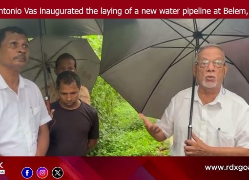 MLA Antonio Vas inaugurated the laying of a new water pipeline at Belem, Velsao