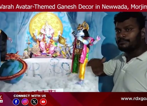 Varah Avatar-Themed Ganesh Decor in Newwada, Morjim