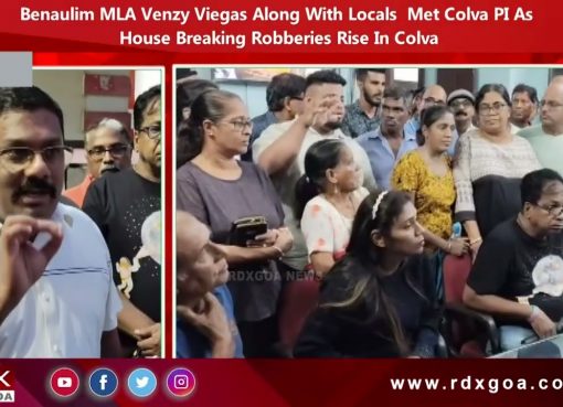 Benaulim MLA Venzy Viegas Along With Locals Met Colva PI As House Breaking Robberies Rise In Colva