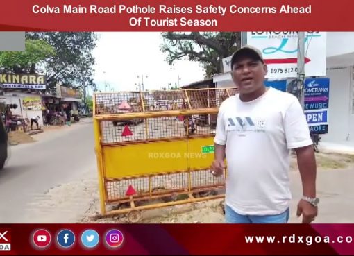 Colva Main Road Pothole Raises Safety Concerns Ahead Of Tourist Season