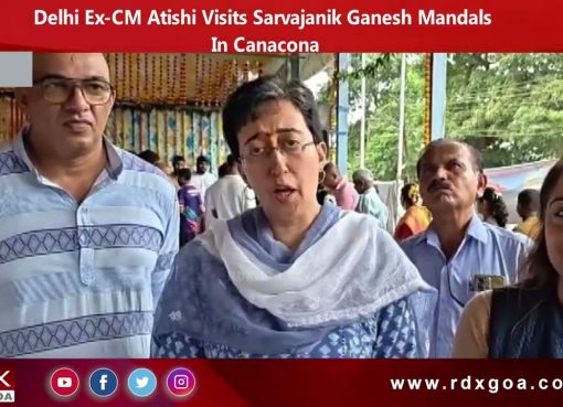 Delhi Ex CM Atishi Visits Sarvajanik Ganesh Mandals In Canacona