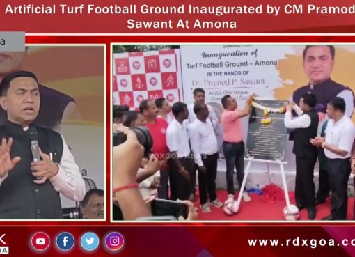 Artificial Turf Football Ground Inaugurated by CM Pramod Sawant At Amona